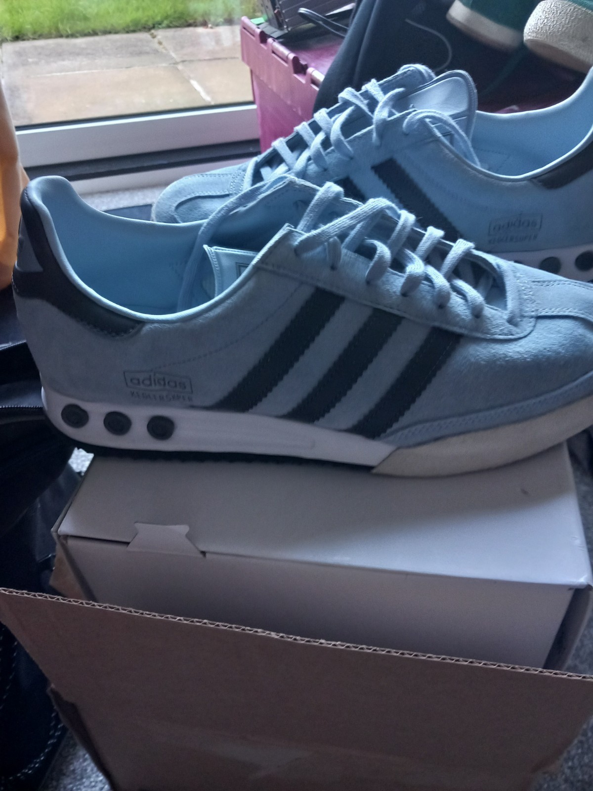 Adidas Originals Kegler Super ® ( Men Sizes: UK 11 Wonder Blue / Grey image 7