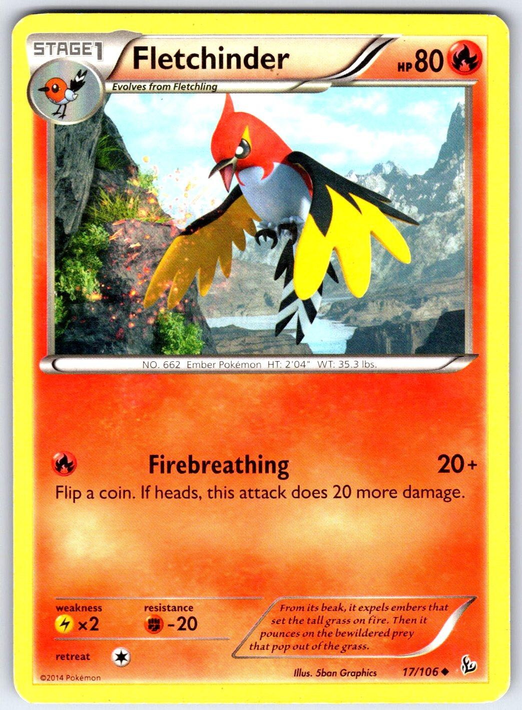 FLETCHINDER - Pokemon - 17/106 Flashfire - MP