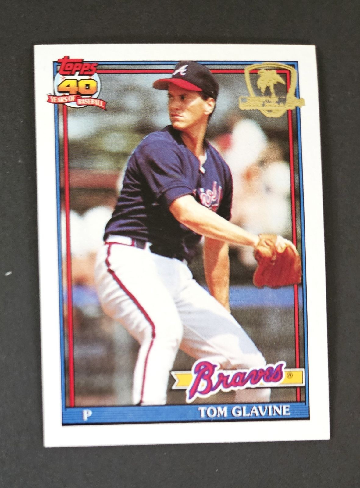 1991 Topps Desert Shield Baseball Card #82 Tom Glavine NM-MT
