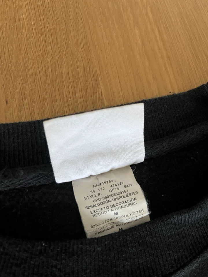 Champion Reverse Weave Black Crew Neck Heavyweight Sweatshirt Men’s M, photo 4 of 5
