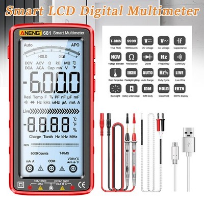 Smart Digital Multimeter Rechargeable AC/DC Voltage Current Widerstandsmessgerät