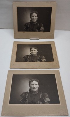 3 - SARAH HULL DIES - FIELD, BERLIN, (Wis.) phot - CABINET CARDs - listing #8043