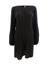 MICHAEL Michael Kors Women's Pleated Mini Dress (XL, Black)