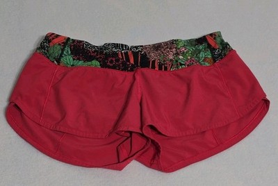 Lululemon Speed Up Shorts Zen Garden Fuchsia Pink Multi Women's Size 4 Run