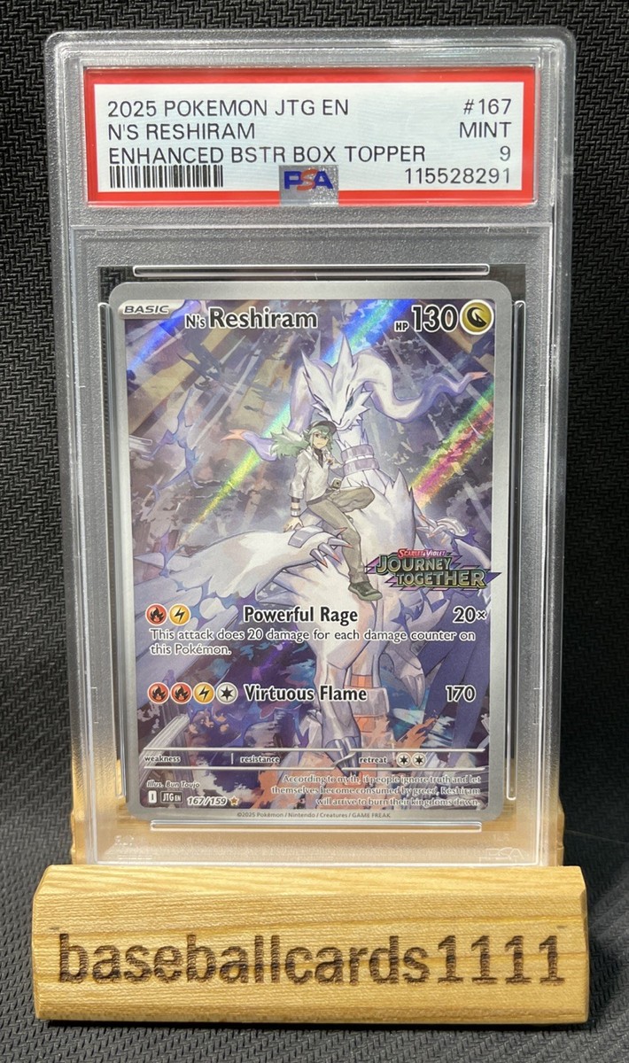PSA 9 2025 POKEMON JTG EN-JOURNEY TOGETHER #167 N'S RESHIRAM