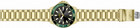 Invicta Pro Diver 46067 Men's Gold Tone Green Bezel Date Round Analog Watch — photo 2