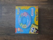 NEW SpongeBob SquarePants "Soak Up Positivity" 40in Wide Inflatable Ring Float