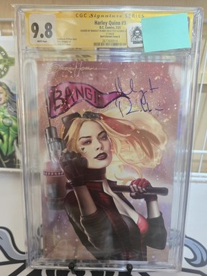 Harley Quinn #3 Greg Horn Margot Robbie VIRGIN Variant CGC 9.8 Cover B 2X SIGNED