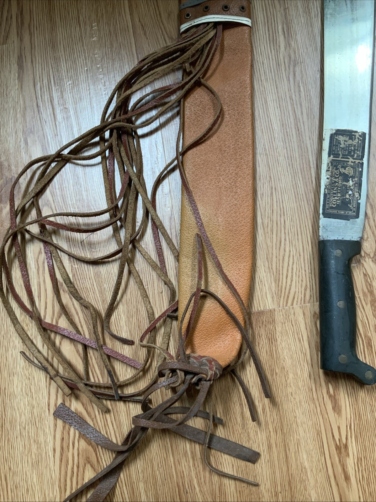 Legitimus Collins & Co 24” Blade Full Tang Machete w/ Leather Sheath 