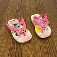 Havaianas Girls Pink Minnie Mouse Bow Flip Flop Sandals Open Toe US Size 9C