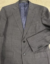 Suitsupply Blazer Jacket Sz. 40 Gray Vitale Barberis Wool Super 110's Slim GUC