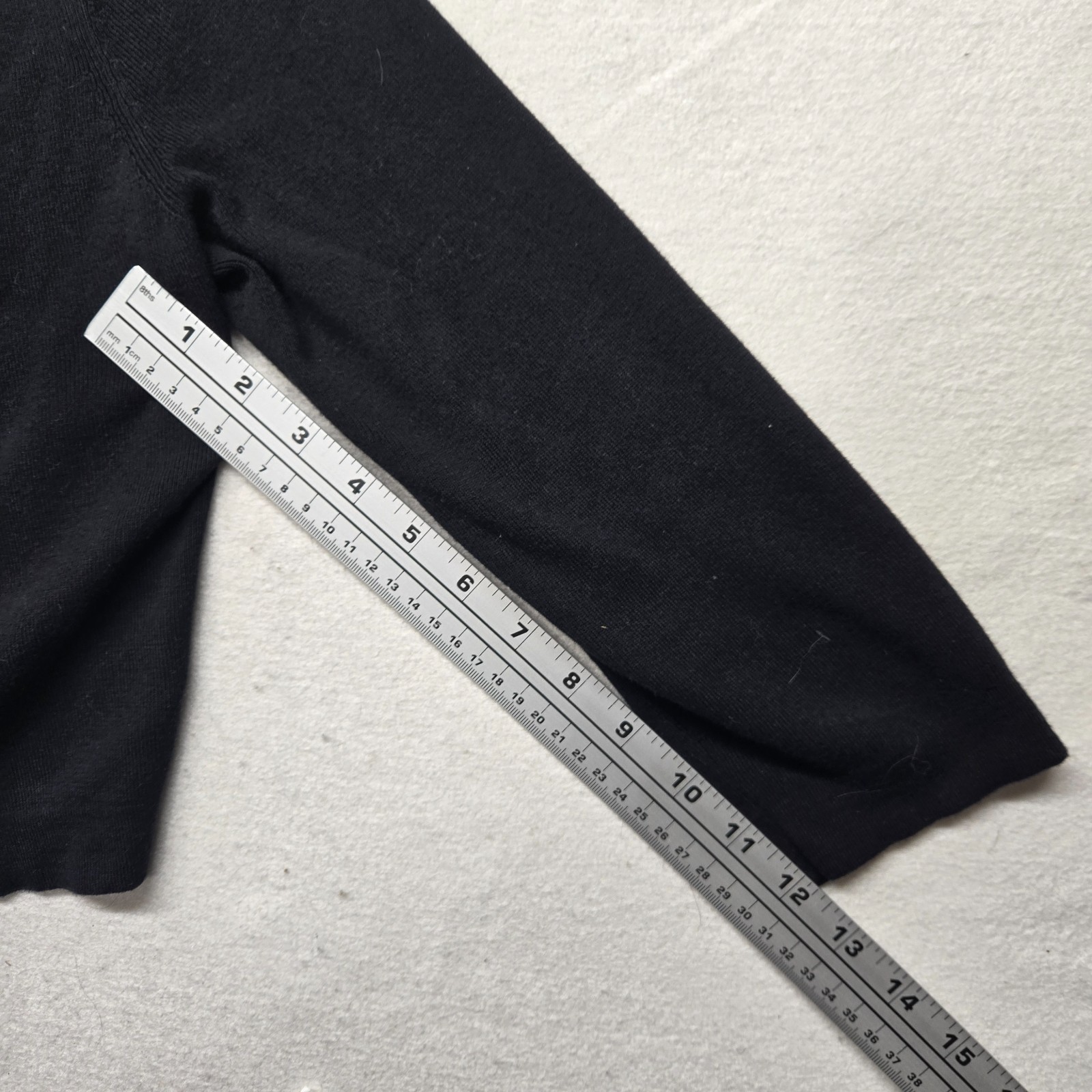 Talbots Solid Black Open Knit Cardigan Sweater To… - image 5