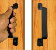 Premium Barn Door Handles Black,7.4 inch,2 Packs,Heavy Duty Rustic Metal Pulls f