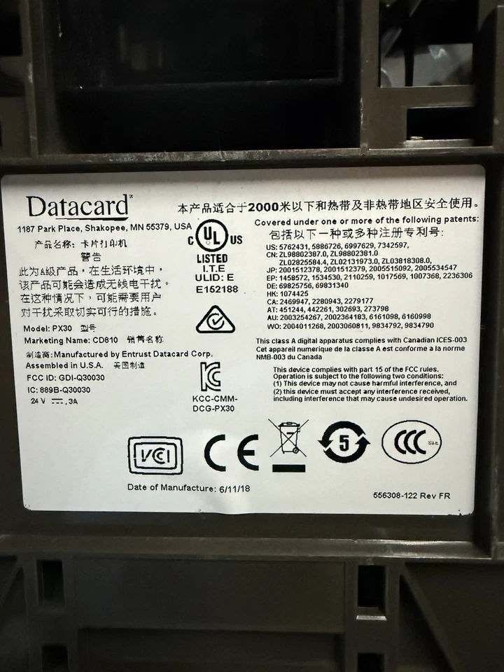 Datacard CD810 PX30 Thermal ID Card Printer - Image 2 of 4