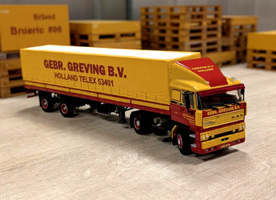 DAF 3300 classic curtainside trailer 2 axle ''Gebr. Greving'' WSI truck models