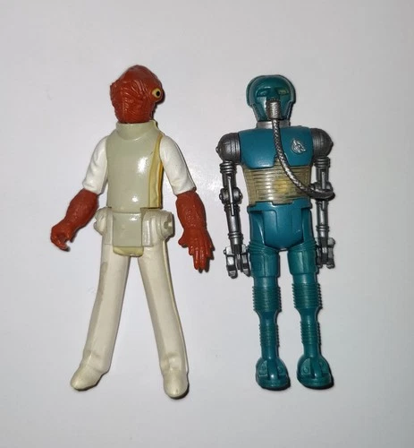 Vintage 1980s Kenner Star Wars Action Figures Admiral Ackbar & Medical Droid