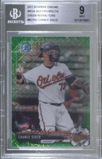 2017 Bowman Mega Box Green Refractor 29/99 Chance Sisco #BCP42 BGS 9 MINT 2l4