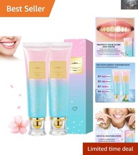 Easilyous Radiant Whitening Toothpaste - 2 Tubes for Stain Removal Freshness