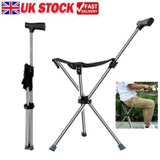 Portable Folding Walking Stick Seat Chair Hiking Rest for Adults Elderly 150kg