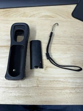 Nintendo Wii Remote Accessories Black Strap Sleeve Battery Cover OEM