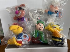 Plush Doll s x6  General Mills 1998 Leprechaun, Baker, rabbit, bee