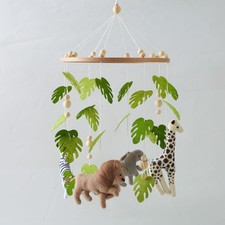 EERKEOD Felt Forest Animal Baby Crib Mobile - Handmade Nursery Decor for Boys