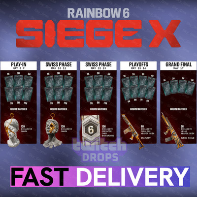 Rainbow Six Siege - Twitch Drops - 33x SLC ESPORTS PACK + 3 CHARMS + 3SKINS