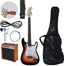 Johnny Brook Standard Guitar Kit with 20W Colour Coded Combo Amplifier Sunburst