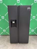 Haier Plumbed Frost Free American Fridge Freezer - Black  HSW59F18EIPT #LF129394