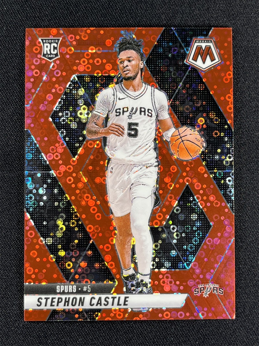 2024-25 Panini Mosaic Fast Break Stephon Castle #236 Red Disco Rookie RC /99