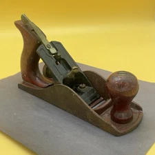 Vintage Burgundy Made in USA Wood Plane Handyman Carpenter Tool Collectible!