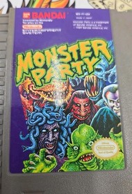 Retro Original Nintendo NES Monster Party Authentic Game - Tested and Working