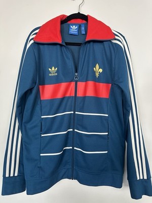 Retro Vintage Adidas Originals France Track Jacket Fleur-de-Lis, Size Large