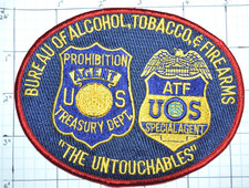 US BUREAU OF ALCOHOL TOBACCO & FIREARMS UNTOUCHABLE POLICE PATCH