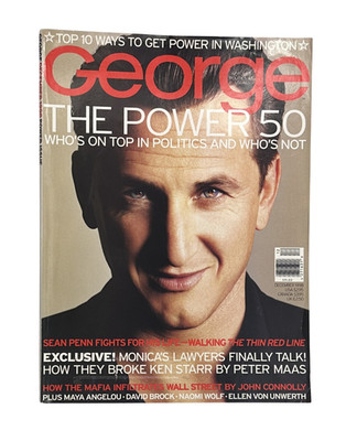 George Magazine December 1998 Sean Penn, Monica Lewinsky, Power 50
