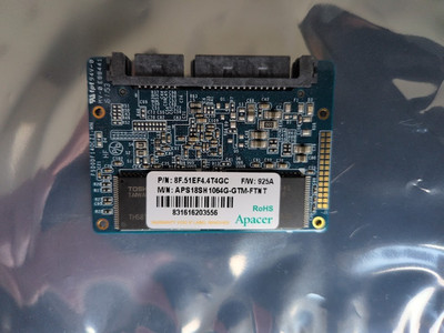 Apacer 64GB Industrial SATA SSD 8F.51EF4.4T4GC Embedded Drive Tested