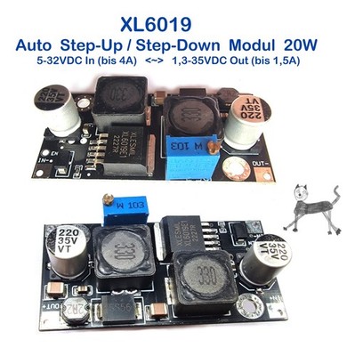 XL6019 regelbares automatisches StepUp/StepDown Modul bis 35V - Boost/Buck-Modul