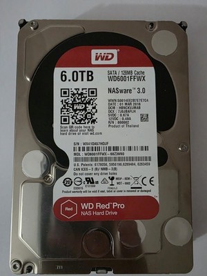 Western Digital Red WD6001FFWX NASware 3.0  3.5'' 6TB 7.2K SATA Hard Drive