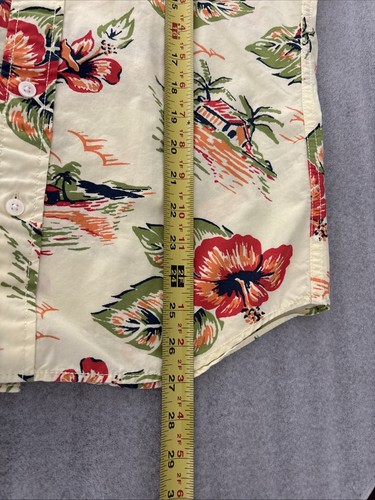 Camicia hawaiana vintage usata in ottime condizioni gialla multicolore Hollister uomo taglia small Aloha - Foto 7 di 10