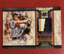 2025 Topps Museum Meaningful Material Relics Craig Biggio Astros Serial # 25/25