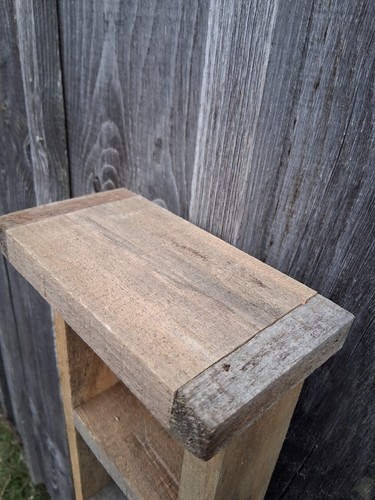 Handgefertigtes rustikales verwittertes Regal mit umfunktioniertem Zinnboden 24" x 8" 3" tief - Bild 7 von 9