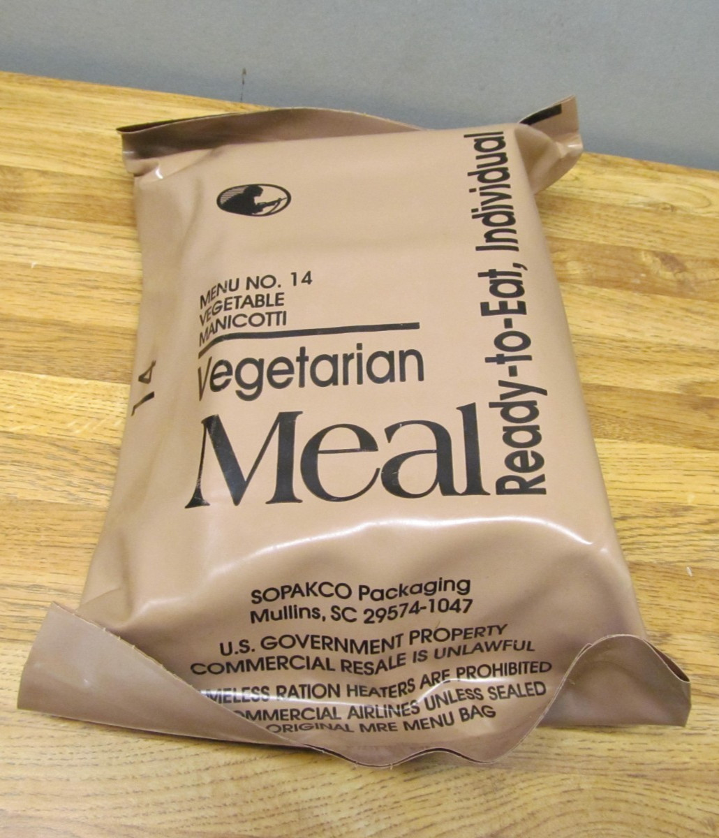 Military MRE Menu No. 14 VEGETABLE MANICOTTI Sealed 4224 SOPAKCO