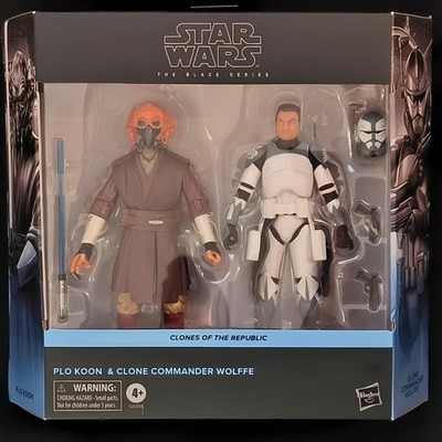 Hasbro Star Wars The Black Series Plo Koon & Clone Commander Wolffe Set