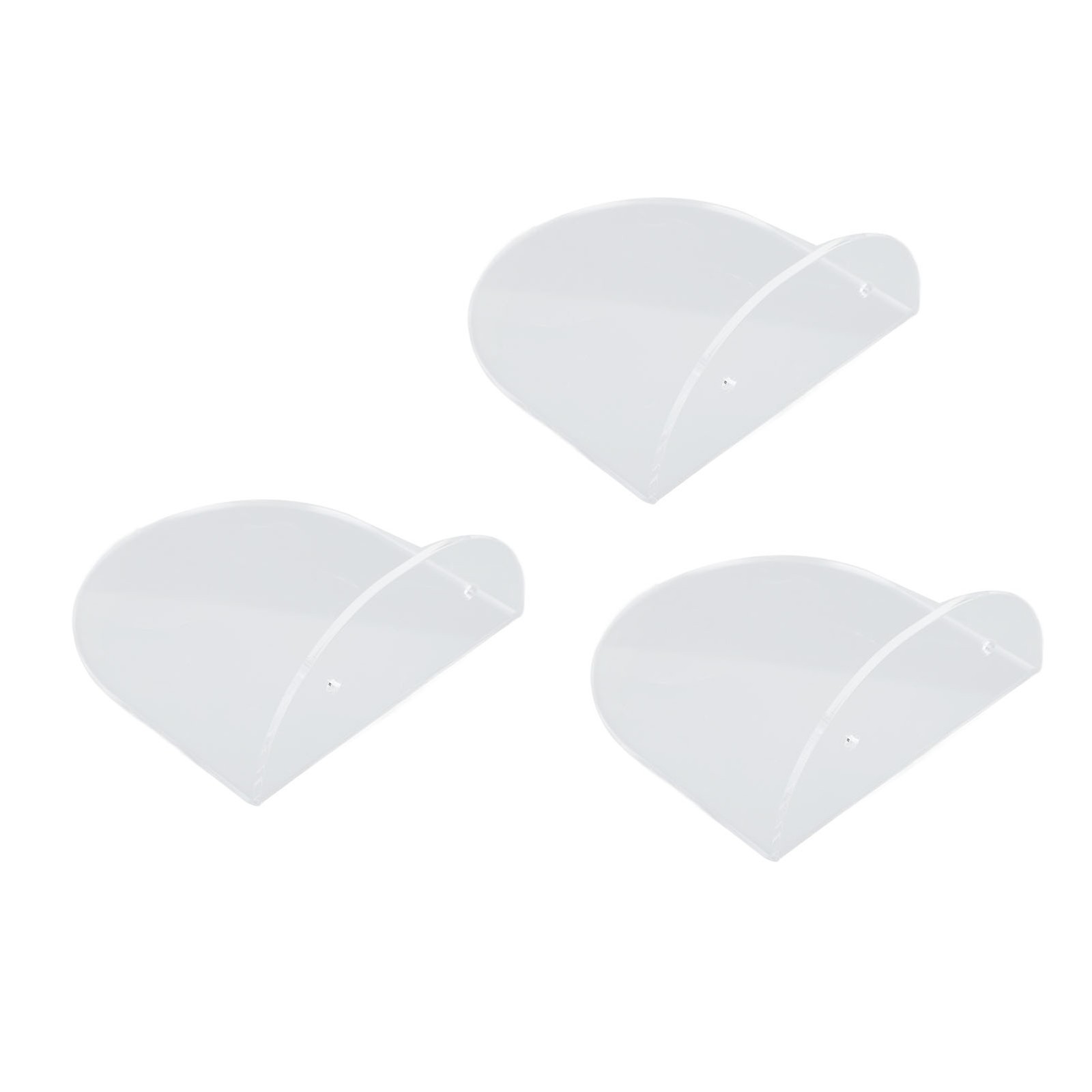 .3pcs Wall Speaker Floating Shelves Acrylic Waterproof Wall Mounted Speaker