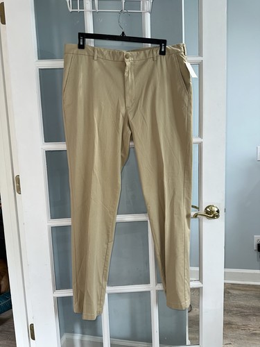 IZOD Saltwater Men’s 38x34 Stretch Chino Straight Fit Gray Pants NEW ...