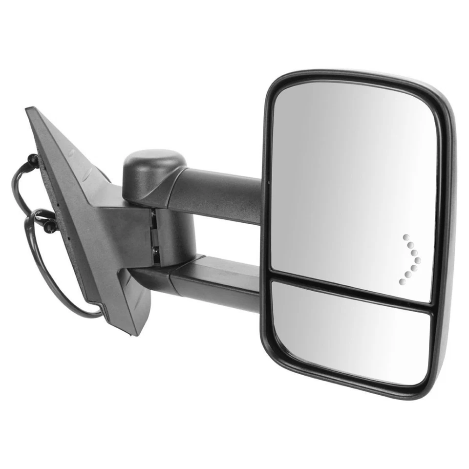 Espelho de reboque telescópico sinal aquecido passageiro direito para Sierra Silverado Pickup - Imagem 2 de 4