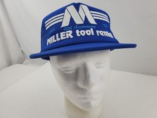 Vintage Miller Tool Rental 1954-1994 Snapback Trucker Hat Cap Blue