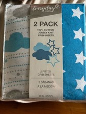 Codzienne dzieci 2-pak Chłopięce prześcieradła do łóżeczka Nowe