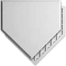 Baseball & Softball Home Plate - Heavy-Duty Rubber Throw down Base with Waffle B