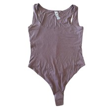 Lululemon Wundermost Ultra-Soft Nulu Square-Neck Bodysuit Mauve Purple XS TP